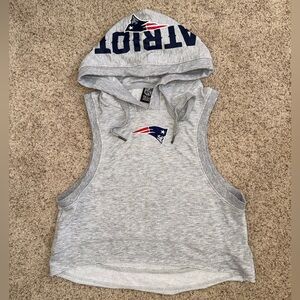 New England Patriots Hooded Crop Top